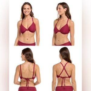 Women’s Skye Swimwear 2 Piece Bikini Size E Cup Bottoms Size Medium